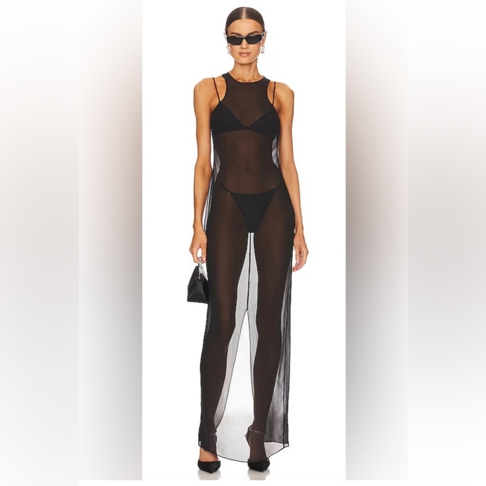 NBD Black Sheer Maxi Dress